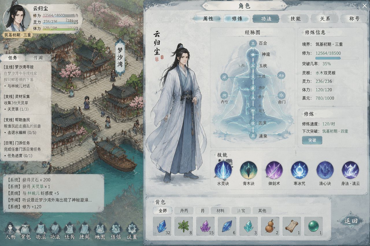 谪仙索欢录 角色路线 演示图 1